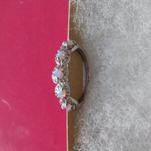 Frosted Fire Opal Ring- Size 9